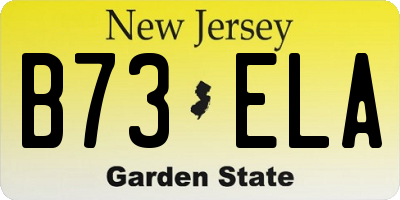 NJ license plate B73ELA
