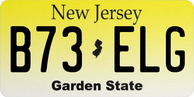 NJ license plate B73ELG