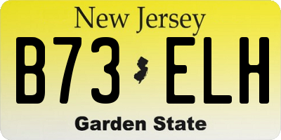 NJ license plate B73ELH