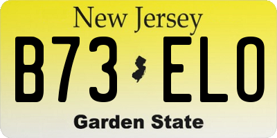 NJ license plate B73ELO