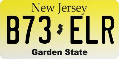 NJ license plate B73ELR