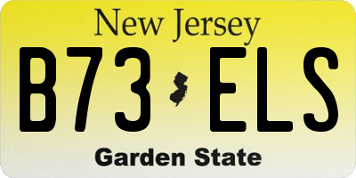 NJ license plate B73ELS