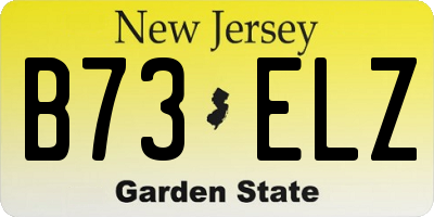NJ license plate B73ELZ