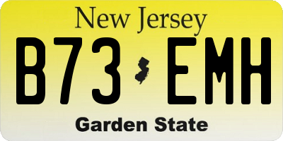 NJ license plate B73EMH
