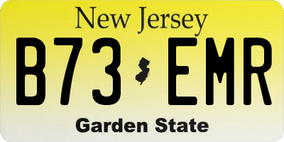 NJ license plate B73EMR