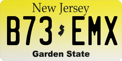 NJ license plate B73EMX