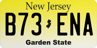NJ license plate B73ENA