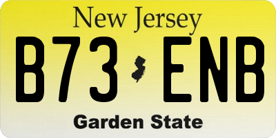 NJ license plate B73ENB