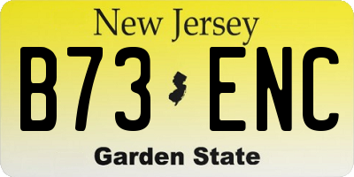 NJ license plate B73ENC
