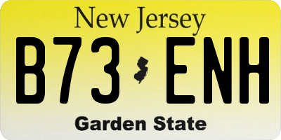NJ license plate B73ENH