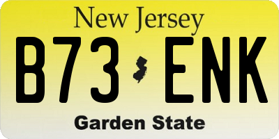 NJ license plate B73ENK