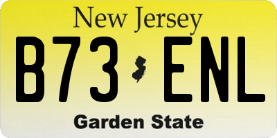 NJ license plate B73ENL
