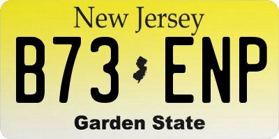 NJ license plate B73ENP