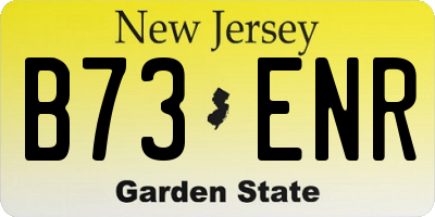 NJ license plate B73ENR
