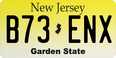 NJ license plate B73ENX