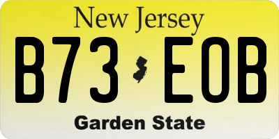 NJ license plate B73EOB