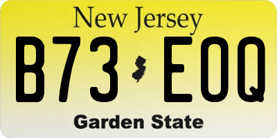 NJ license plate B73EOQ