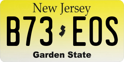 NJ license plate B73EOS