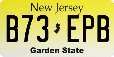 NJ license plate B73EPB