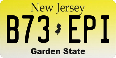 NJ license plate B73EPI
