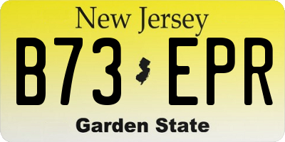 NJ license plate B73EPR