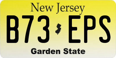 NJ license plate B73EPS