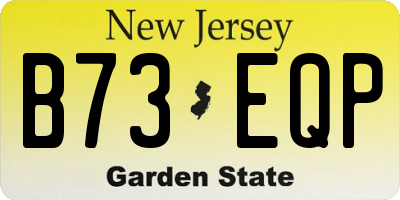 NJ license plate B73EQP