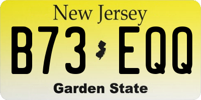 NJ license plate B73EQQ