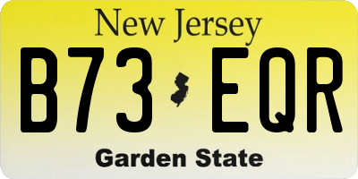 NJ license plate B73EQR