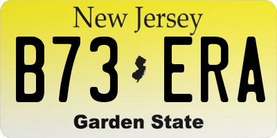 NJ license plate B73ERA