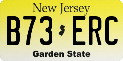 NJ license plate B73ERC