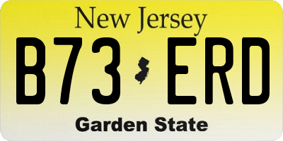 NJ license plate B73ERD