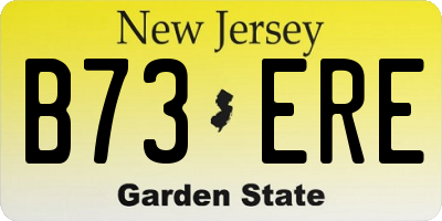 NJ license plate B73ERE