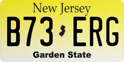 NJ license plate B73ERG