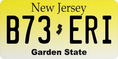 NJ license plate B73ERI