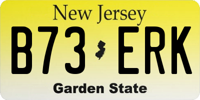 NJ license plate B73ERK