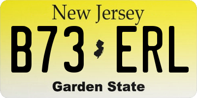 NJ license plate B73ERL