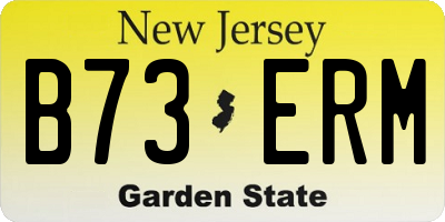 NJ license plate B73ERM