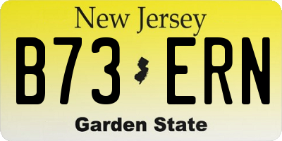 NJ license plate B73ERN