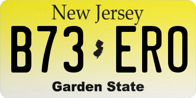 NJ license plate B73ERO