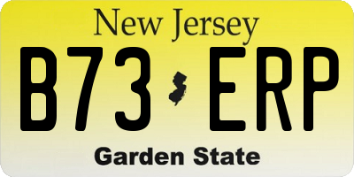 NJ license plate B73ERP