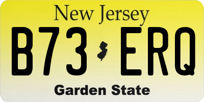 NJ license plate B73ERQ