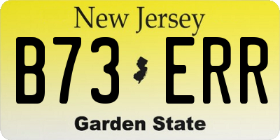 NJ license plate B73ERR