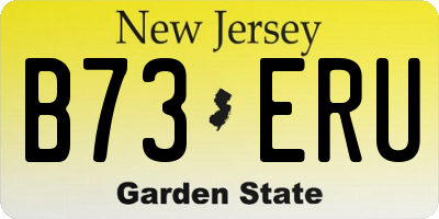NJ license plate B73ERU