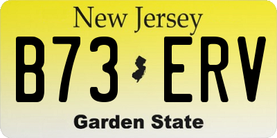NJ license plate B73ERV