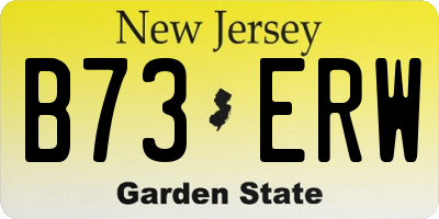 NJ license plate B73ERW