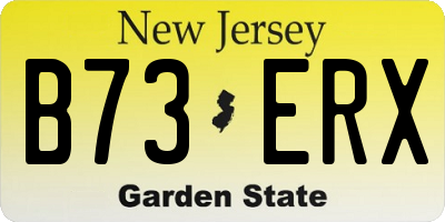 NJ license plate B73ERX