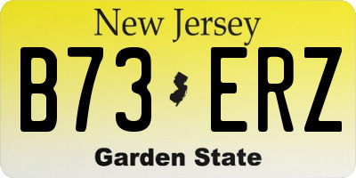 NJ license plate B73ERZ