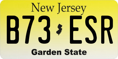 NJ license plate B73ESR