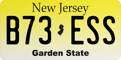 NJ license plate B73ESS